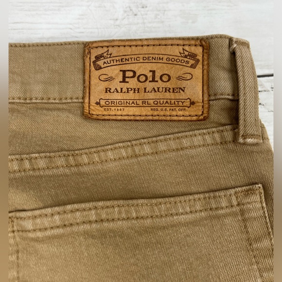 Polo Ralph Lauren Men’s Khaki Slim Straight Size 33x32 Denim Jeans - Picture 9 of 15